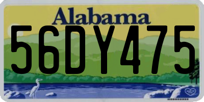 AL license plate 56DY475