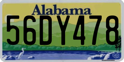 AL license plate 56DY478