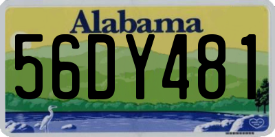 AL license plate 56DY481