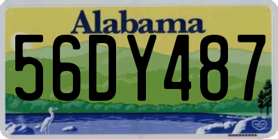 AL license plate 56DY487