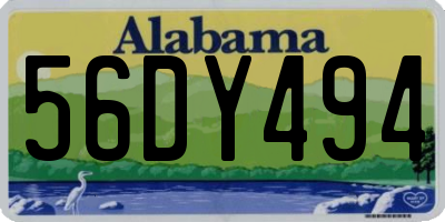 AL license plate 56DY494