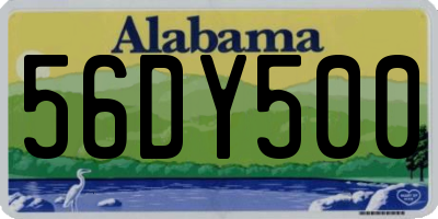 AL license plate 56DY500