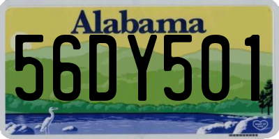 AL license plate 56DY501