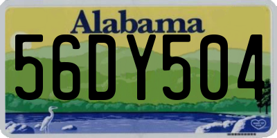 AL license plate 56DY504