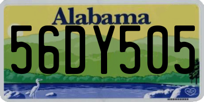 AL license plate 56DY505