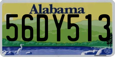 AL license plate 56DY513