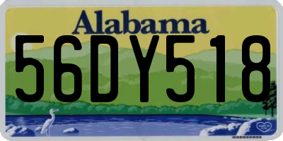 AL license plate 56DY518