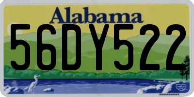 AL license plate 56DY522
