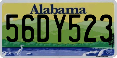 AL license plate 56DY523