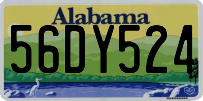 AL license plate 56DY524