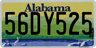 AL license plate 56DY525