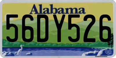 AL license plate 56DY526