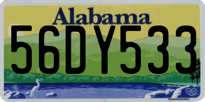 AL license plate 56DY533