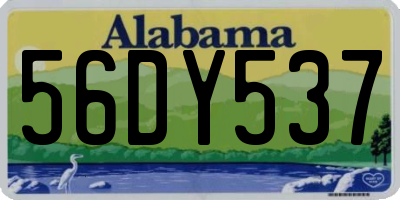 AL license plate 56DY537