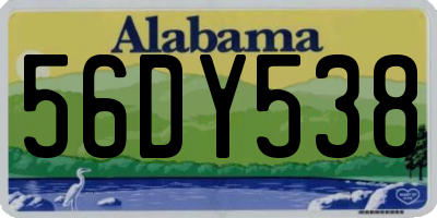 AL license plate 56DY538