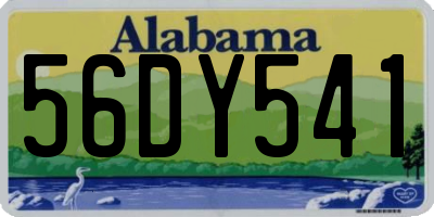 AL license plate 56DY541
