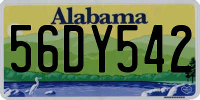 AL license plate 56DY542