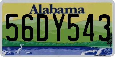 AL license plate 56DY543