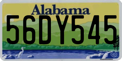AL license plate 56DY545