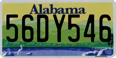 AL license plate 56DY546