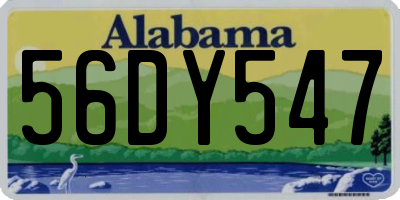 AL license plate 56DY547