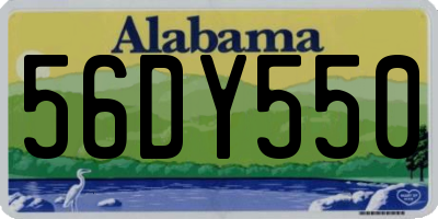 AL license plate 56DY550