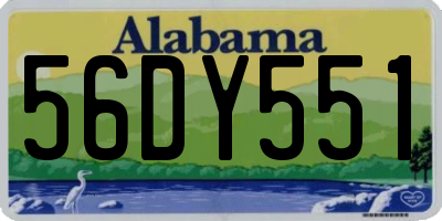 AL license plate 56DY551