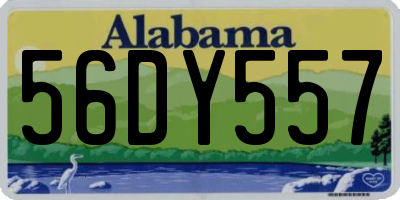 AL license plate 56DY557