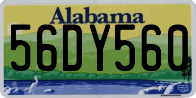 AL license plate 56DY560