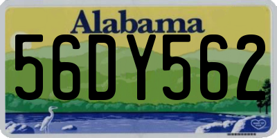 AL license plate 56DY562