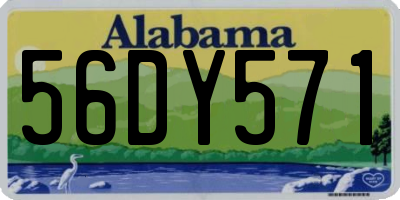 AL license plate 56DY571