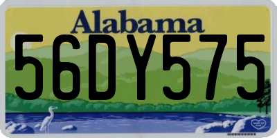 AL license plate 56DY575