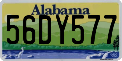 AL license plate 56DY577