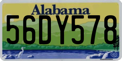 AL license plate 56DY578