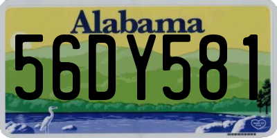 AL license plate 56DY581