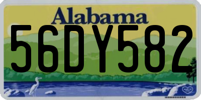 AL license plate 56DY582