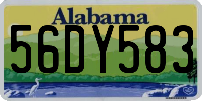 AL license plate 56DY583