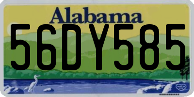 AL license plate 56DY585