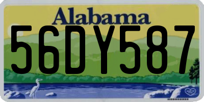 AL license plate 56DY587