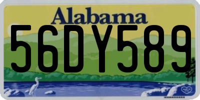 AL license plate 56DY589