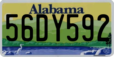 AL license plate 56DY592
