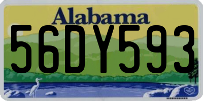 AL license plate 56DY593