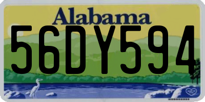 AL license plate 56DY594