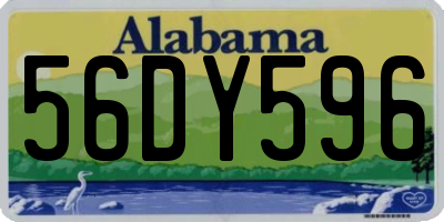 AL license plate 56DY596