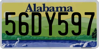 AL license plate 56DY597