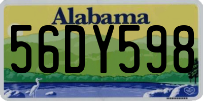 AL license plate 56DY598