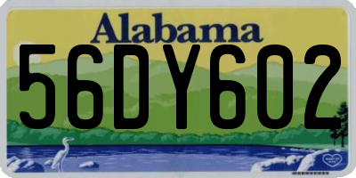 AL license plate 56DY602