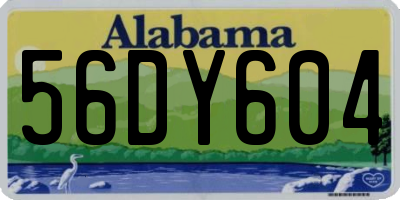 AL license plate 56DY604