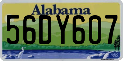 AL license plate 56DY607