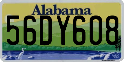 AL license plate 56DY608